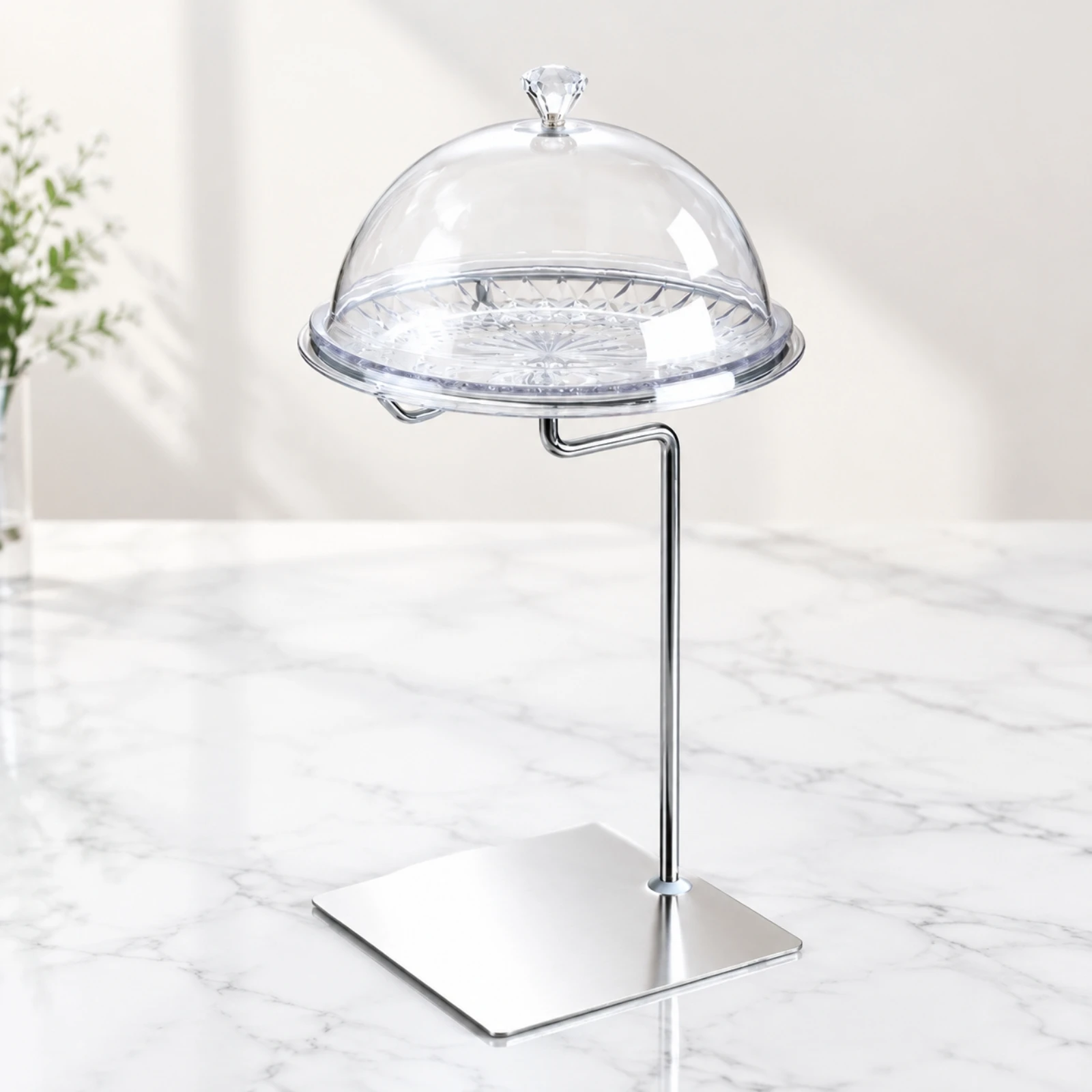 Freestanding Food-Tasting Display Stand Stable Food Sample Display Stand Space-Saving Eye-Catching for Café, Market