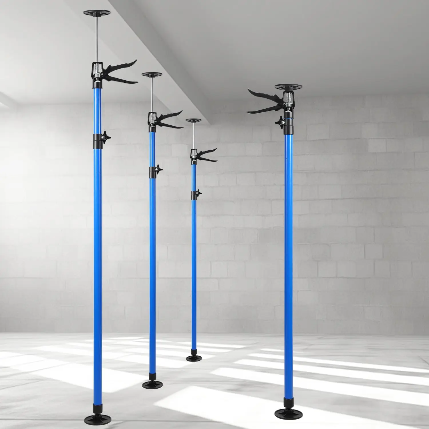 4 soportes de montaje en techo, capacidad de 50 kg, ajustables de 115 a 290 cm, instalación con una sola mano