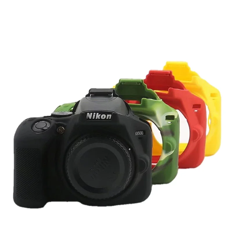 Bonita y suave para Nikon D850 D5300 D610 D600 D7000 D780 D3400 D3500, bolsa de goma de silicona para cámara DSLR, funda protectora para el cuerpo