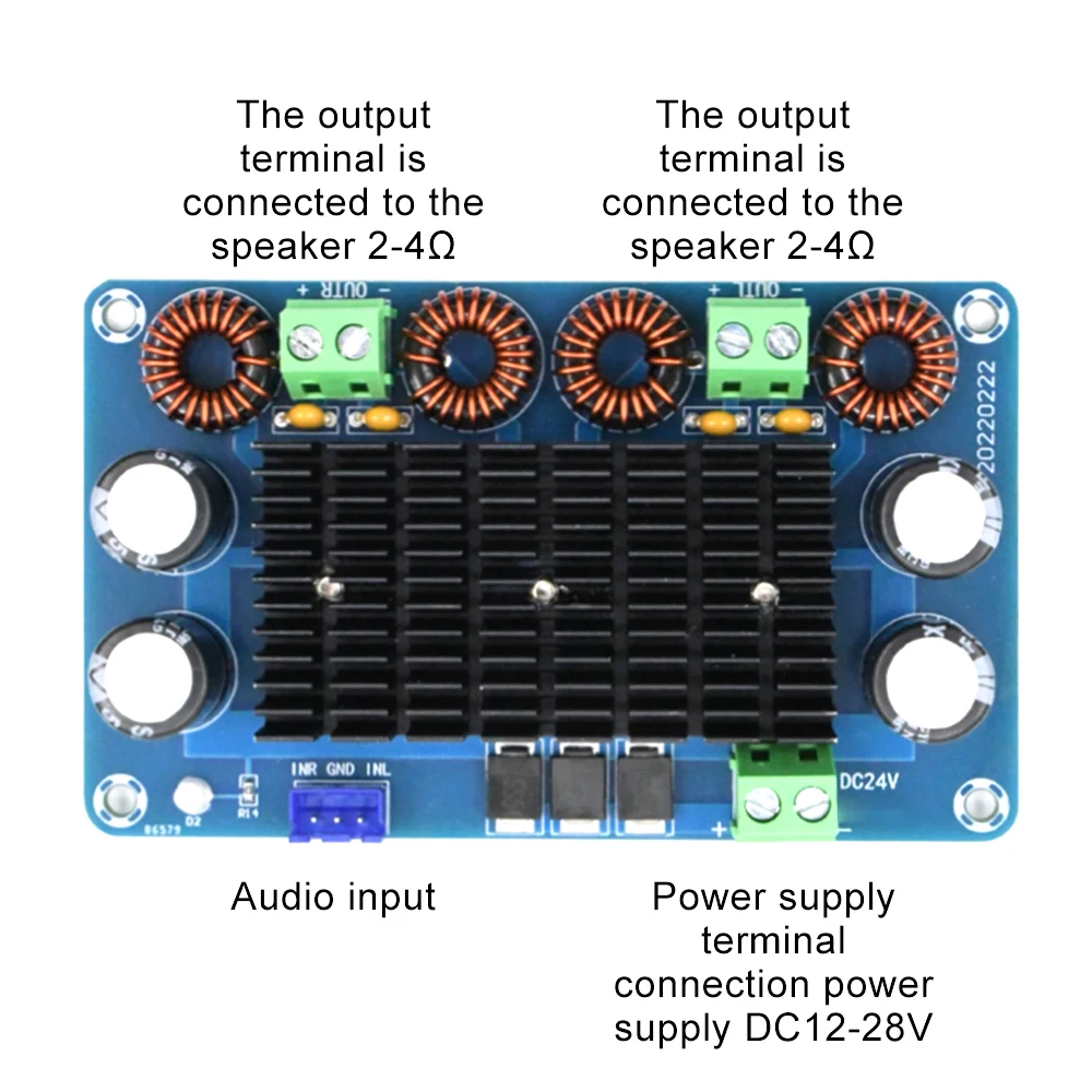 150W+150W High-Power Subwoofer Amplifier Board Sound DC 24V Output Home Theater Audio Stereo Equalizer Amp Audio Amplifier