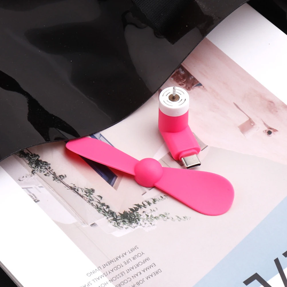 

6 Pcs Mini Fan for Mobile Power Supply Lightweight USB Type C Smartphone Portable Detachable Small Cooling Device