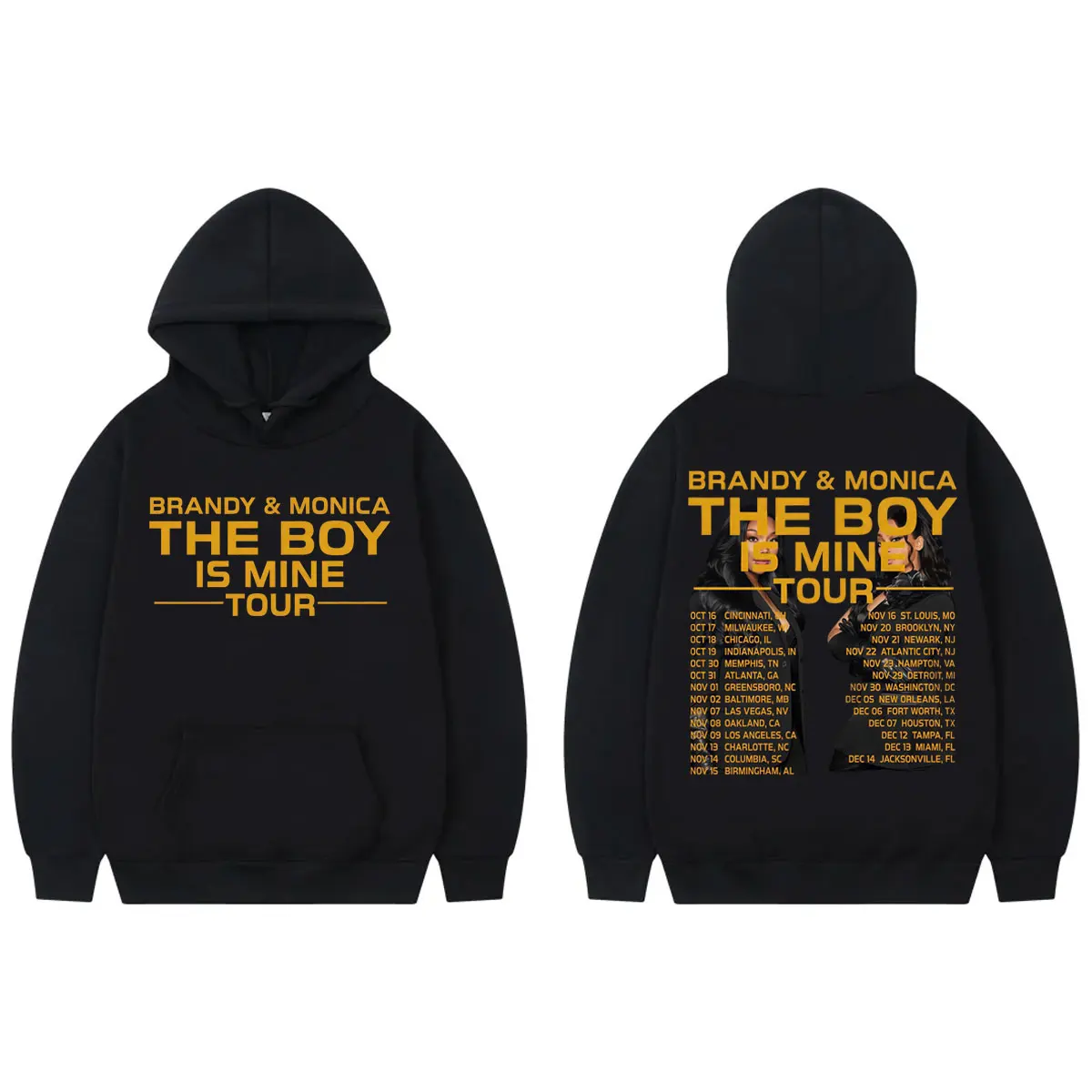 

Singer Brandy & Monica Merch Hoodie The Boy Is Mine Tour 2025 Graphic Pullovers Men's Women's Fashion Vintage Hooded Sweatshirts