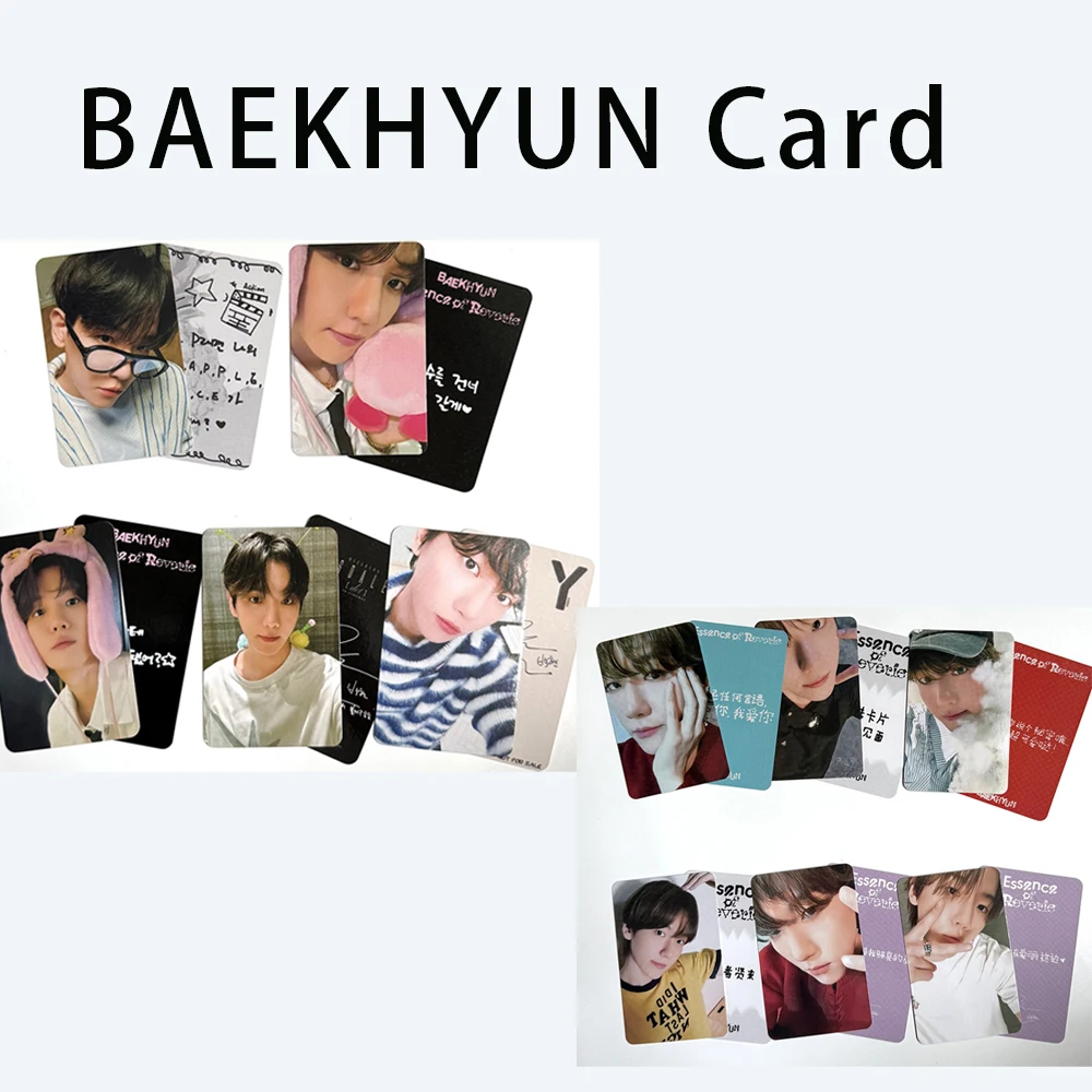 

Kpop BAEKHYUN ESSENCE OF REVERIE Album Photocards Double Sides Special Coated Card Korean Style LOMO Card Fans Collection Gift