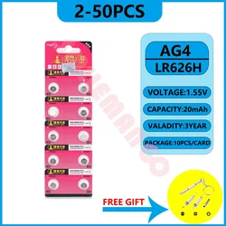 TIANQIU SR626SW Battery AG4 1.55V 377A LR626 100% Original Battery Button for Electric Toy Shoe Lights Computer Screwdriver