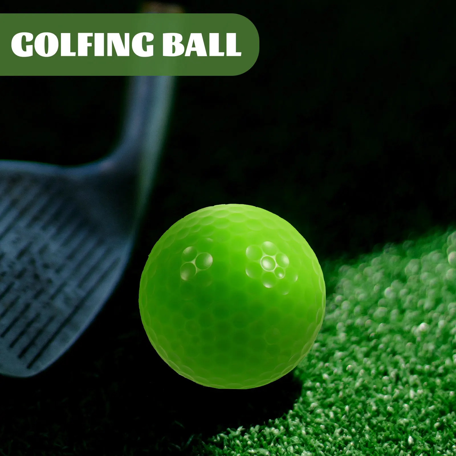 5 Pcs Plastic Practice Golf Balls Color Professional Double-layer Indoor Golfing Training