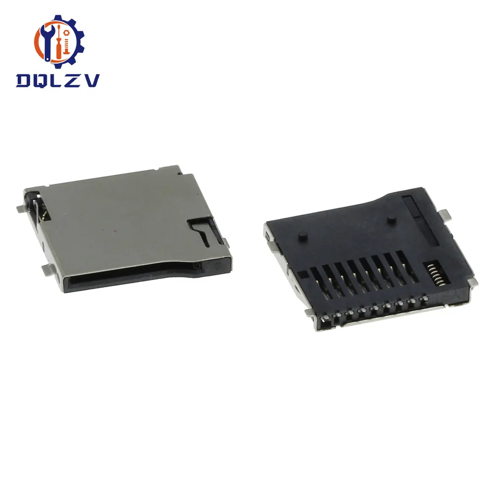 SD Card Socket Adapter Automatic PCB Connector SD card slot connectors,TF card deck, fit for phone, tablet, Vehicle Naviga