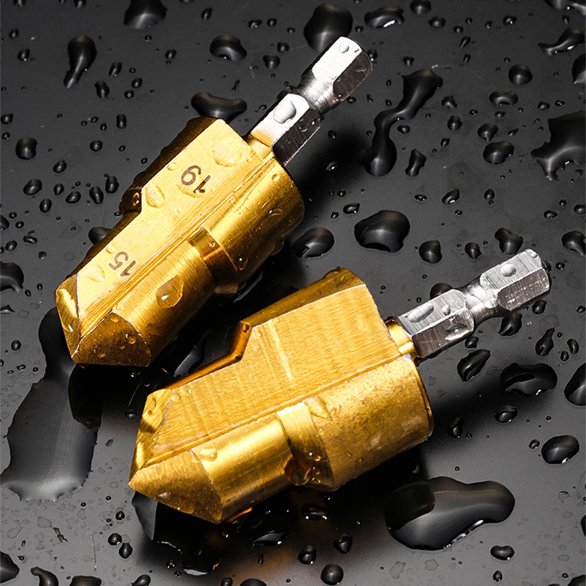 Juego de brocas de vástago hexagonal de cambio rápido, brocas de metal recubiertas de titanio para agujeros de varios tamaños, taladro profesional para agujeros PPR