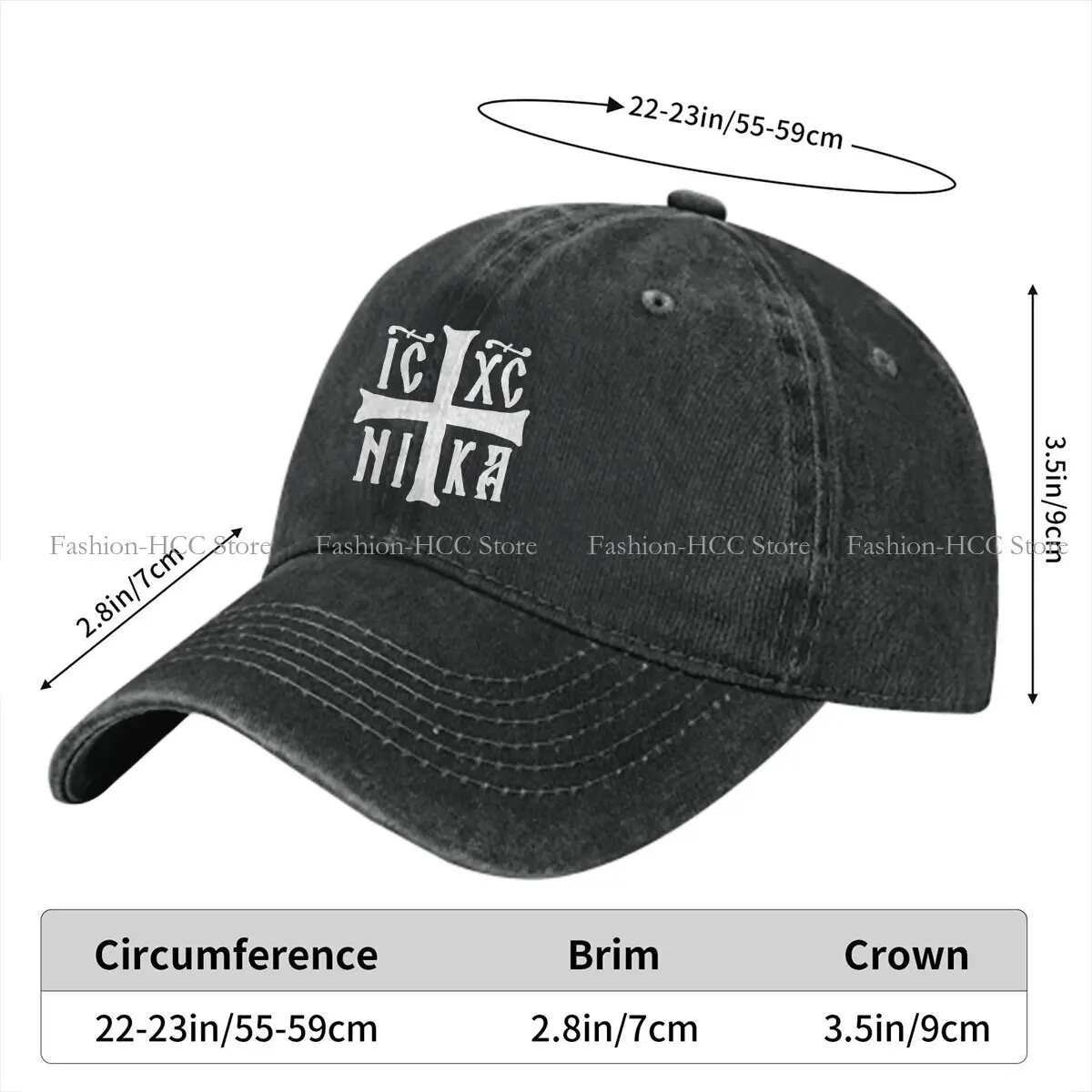 Christogram IC XC NI KA Baseball Cap Men Hats Women Visor Protection Snapback Jesus Christ Caps