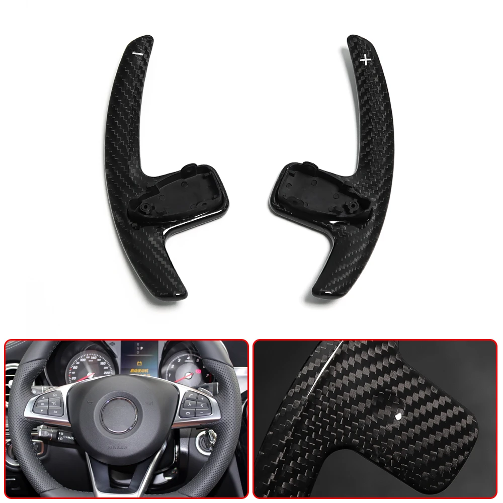 

Carbon Car Interior Steering Wheel Paddle Shifter Extension For Benz A CLA Class W177 C117 X117 A180 A200 A220 A250 2019-2021