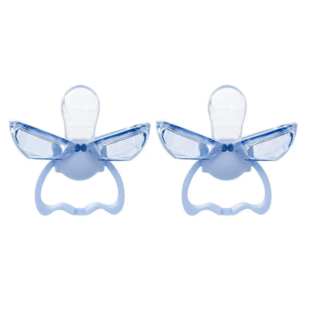 

2 Pcs Closing Silicone Pacifier Baby Soother Nursing Silicone Pacifier Accessories Blue Color Food Grade Practical Durable