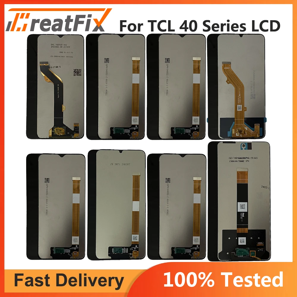 

For TCL 405 406 408 TCL 40R 40X T609M 40XE 40XL T608M LCD Display Digitizer For TCL 40SE 40 SE TCL 40 NxtPaper 4G 5G LCD Sensor