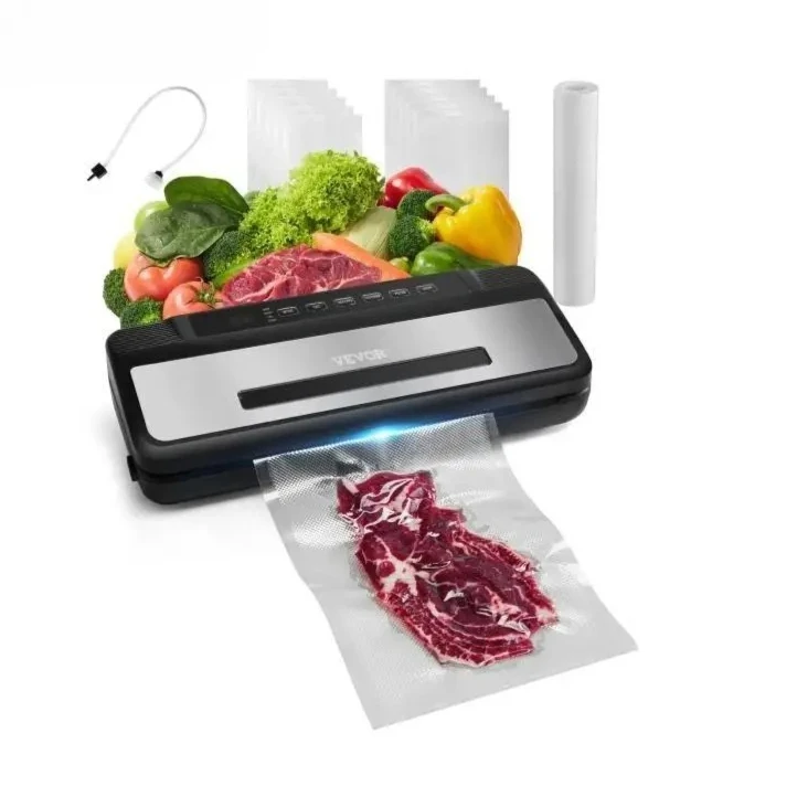 

VEVOR 80Kpa 120W Electric Vacuum Sealer Machine 7-in-1 Dry/Wet Food Sealer with Built-in Cutter Knife for Kitchen Food Storage