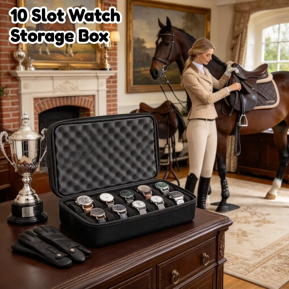 10 Slot Watch Storage Box, Hard Watch Travel Case Bag with Soft Pillow, Watch Display Organizer,Storage Products,Jewelry Boxes