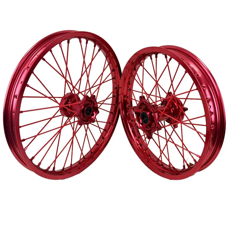 

Painted Spokes Fit CR CRF CRFX Wheel Set F 21*1.6 R 19*2.15 7050-T6 Aluminum Alloy Off-Road Motorcycle Wheels