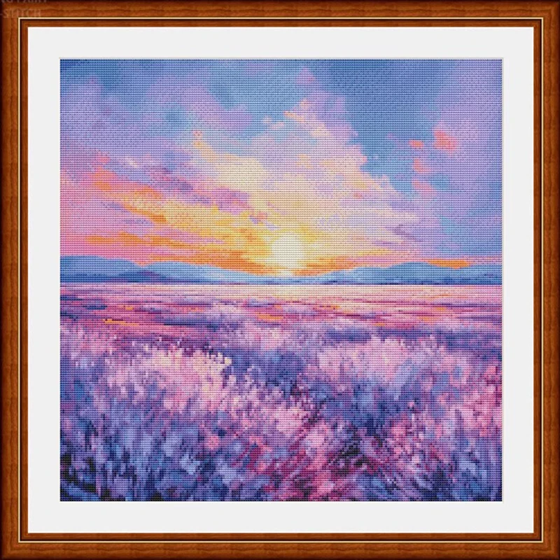 

Лаванда 14CT 16CT вышивка крестиком DIY печатные наборы набор для рукоделия домашний декор ремесла новый