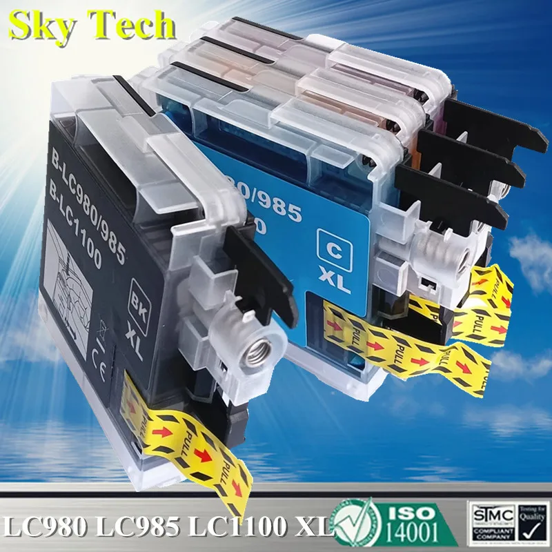 SKY Ink Cartridge For LC980 LC985 LC1100 For Brother DCP-J140W MFC-250C 255CW 257CW J270W 290C 490CN 490CW 495CN 585CW J615W