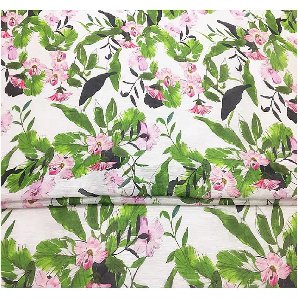 

Легкая мягкость, дышащие тонкие цветочные мотивы, мягкая шелковая льняная ткань для женщин, летняя одежда для сна, домашняя текстурированная подушка