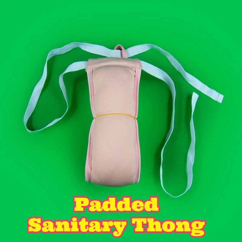 Couples Physiological T Thong Padded Sanitary Panties Mens Womens Sexy Intimate Underwear Soft Filled Liner Close Fit Washable