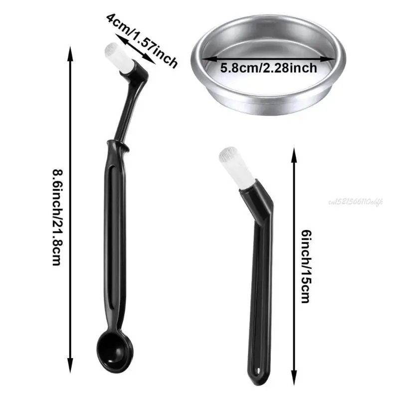 27RB القهوة الإسبريسو مجموعة رأس نايلون تنظيف فرشاة القهوة التنظيف