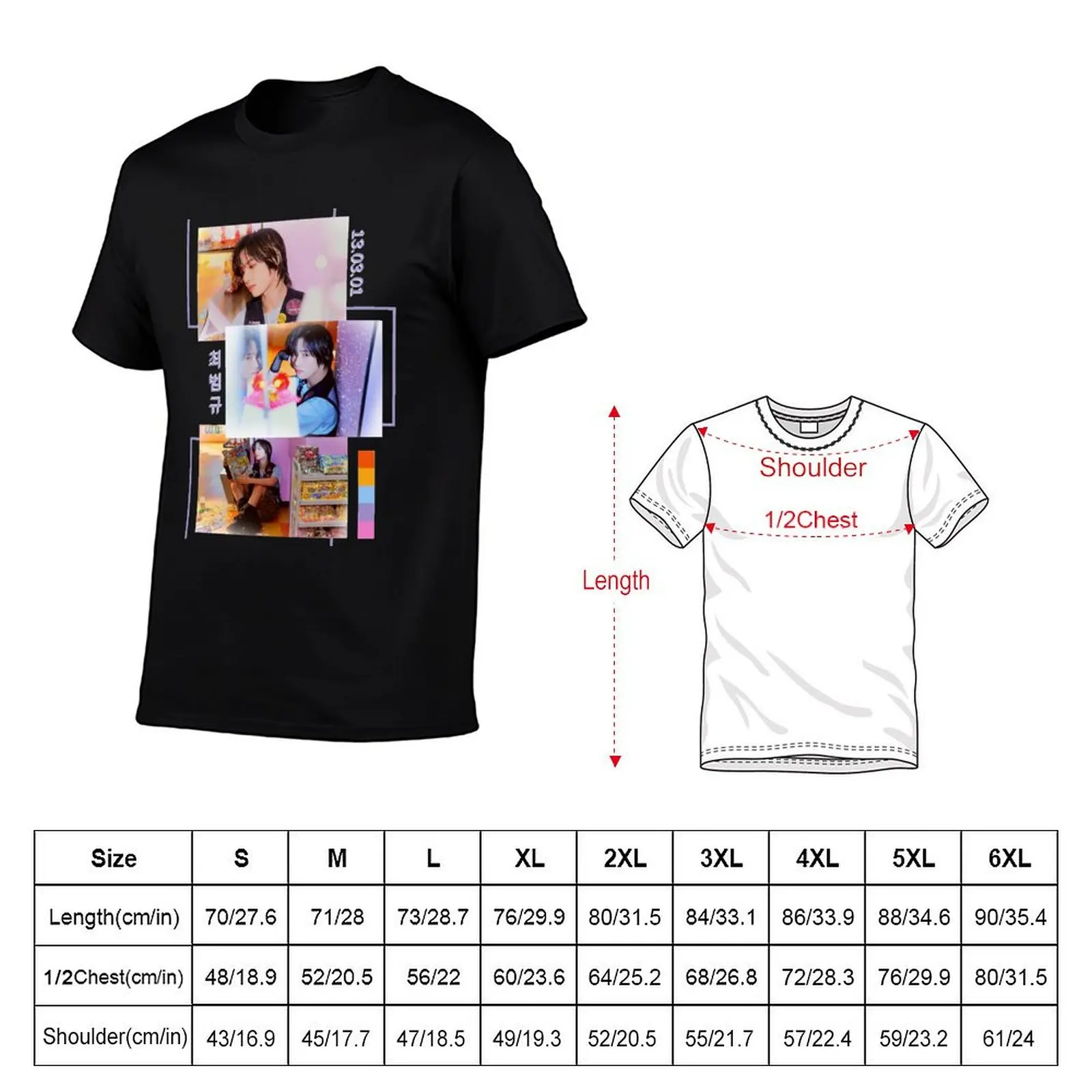 TXT Beomgyu FIGHT OR ESCAPE Concept Collage T-Shirt vintage clothes anime t shirts funny t shirts for men