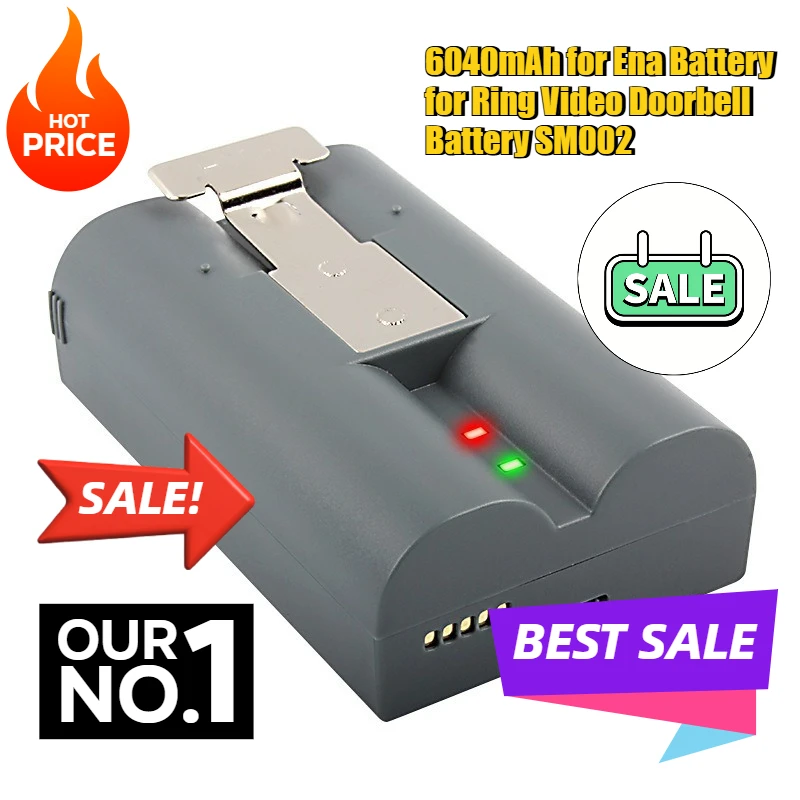 

6040mAh Lithium Battery for Ring Video DoorBell SM002 Video Doorbell