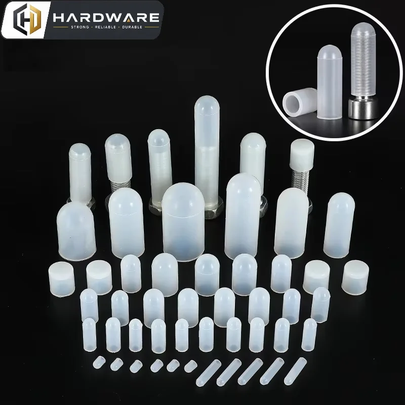 Screw Threaded Cover Nut Silicone Cap Protective Insulation Sleeve Protector Rubber Hub Thread End Caps Dustproof Seal Stopper