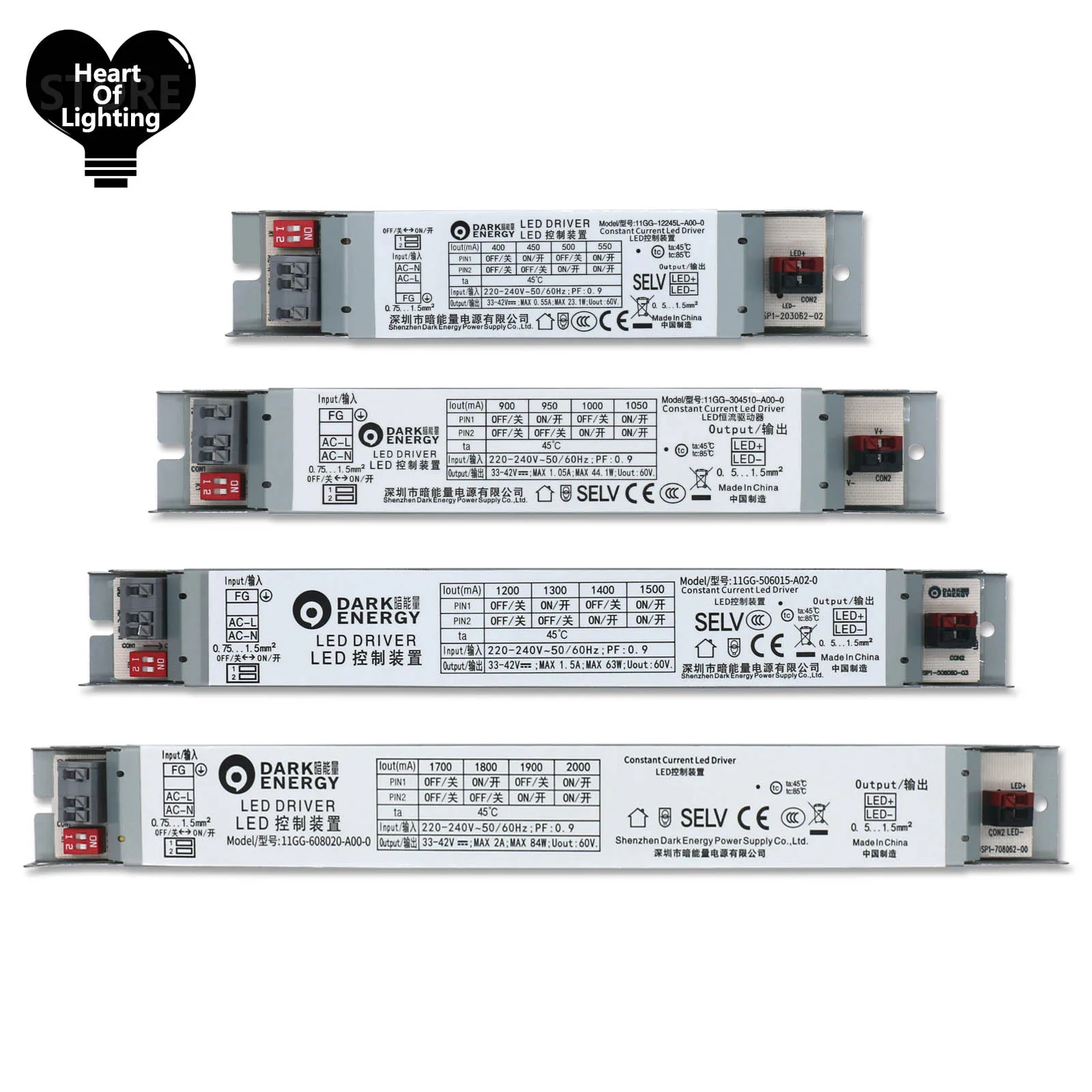 LED Power Supply DC33-42V Lighting Transformers 23W 44W 63W 84W AC220-240V Adjustable Constant Current LED Driver Controller