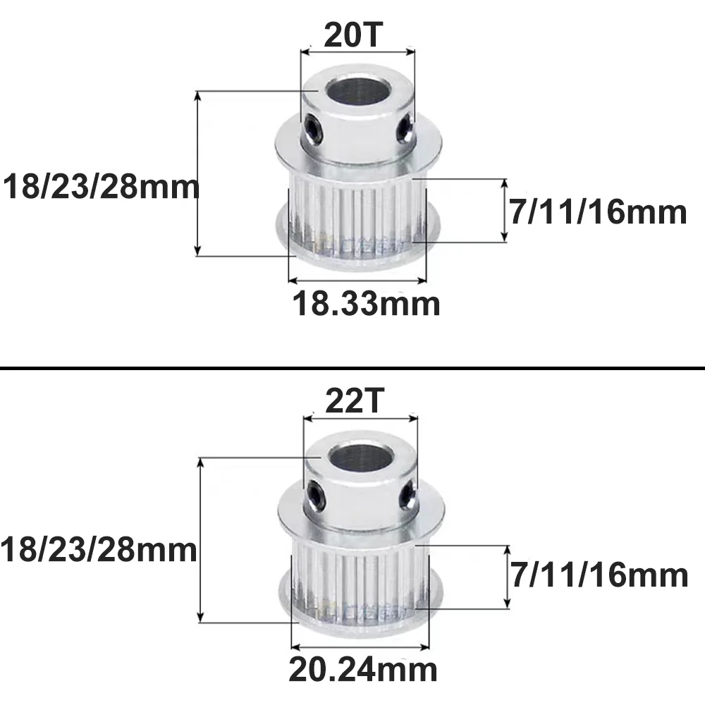HTD3M Timing Pulley 20T/22T/24T/25T/26T/28Teeth HTD 3M Synchronous Wheel Bore 4-12.7mm Belt Width 6/10/15mm 3D printed parts