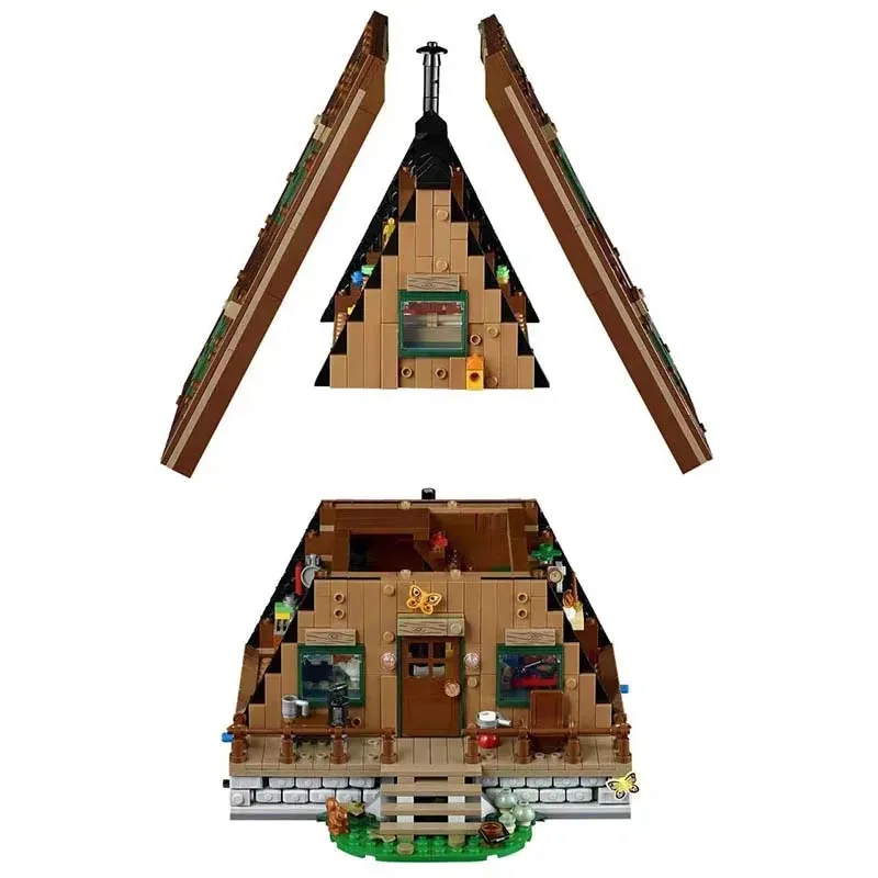 2082 Stück Typ ein 21338 Rahmen Cottage kompatible Architektur vier Jahreszeiten Wald DIY Baumhaus Kinderspiel zeug Geburtstag Weihnachts geschenk