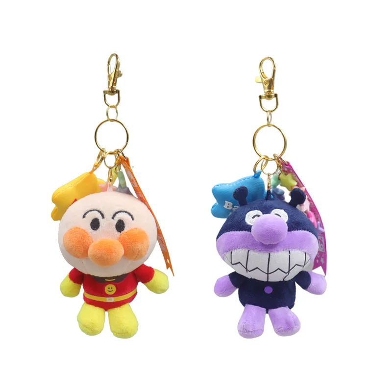 10cm for Anpanman Series Plush Doll Toy Couple Keychain Bag Pendant Decorative Gift Accessory