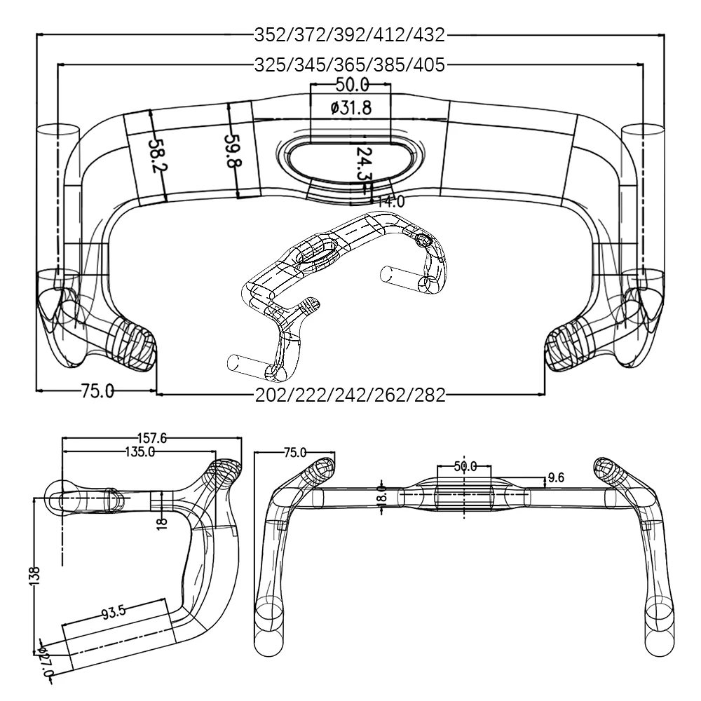 

BALUGOE Carbon Fiber Handle Track Bike Handle Fixed Gear Bike Handle Compliant with 2027 UCI Athlete