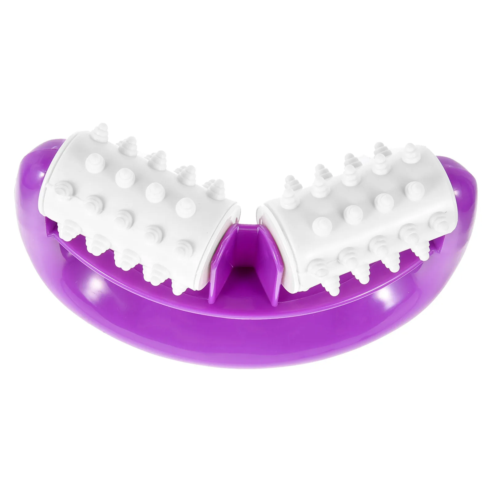 

Arm Massager Purple 2 Wheel V Shape Massage Roller Stick for Legs Thighs Ergonomic Design Improve Circulation