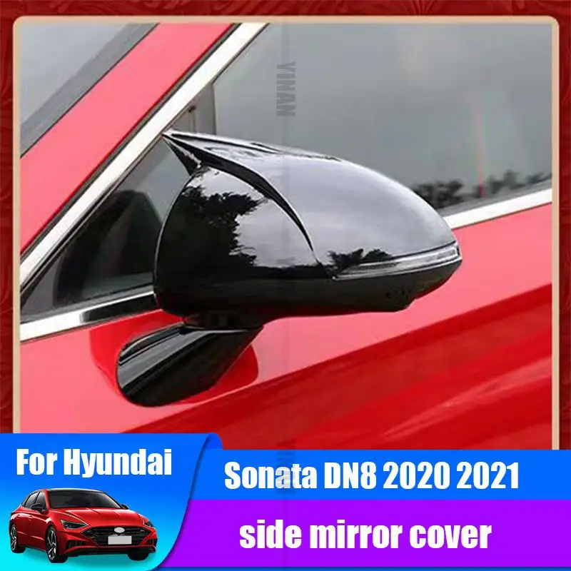 for Hyundai Sonata DN8 2020 2021 side mirror horn cover ABS protective car exterior modified rearview mirror shell