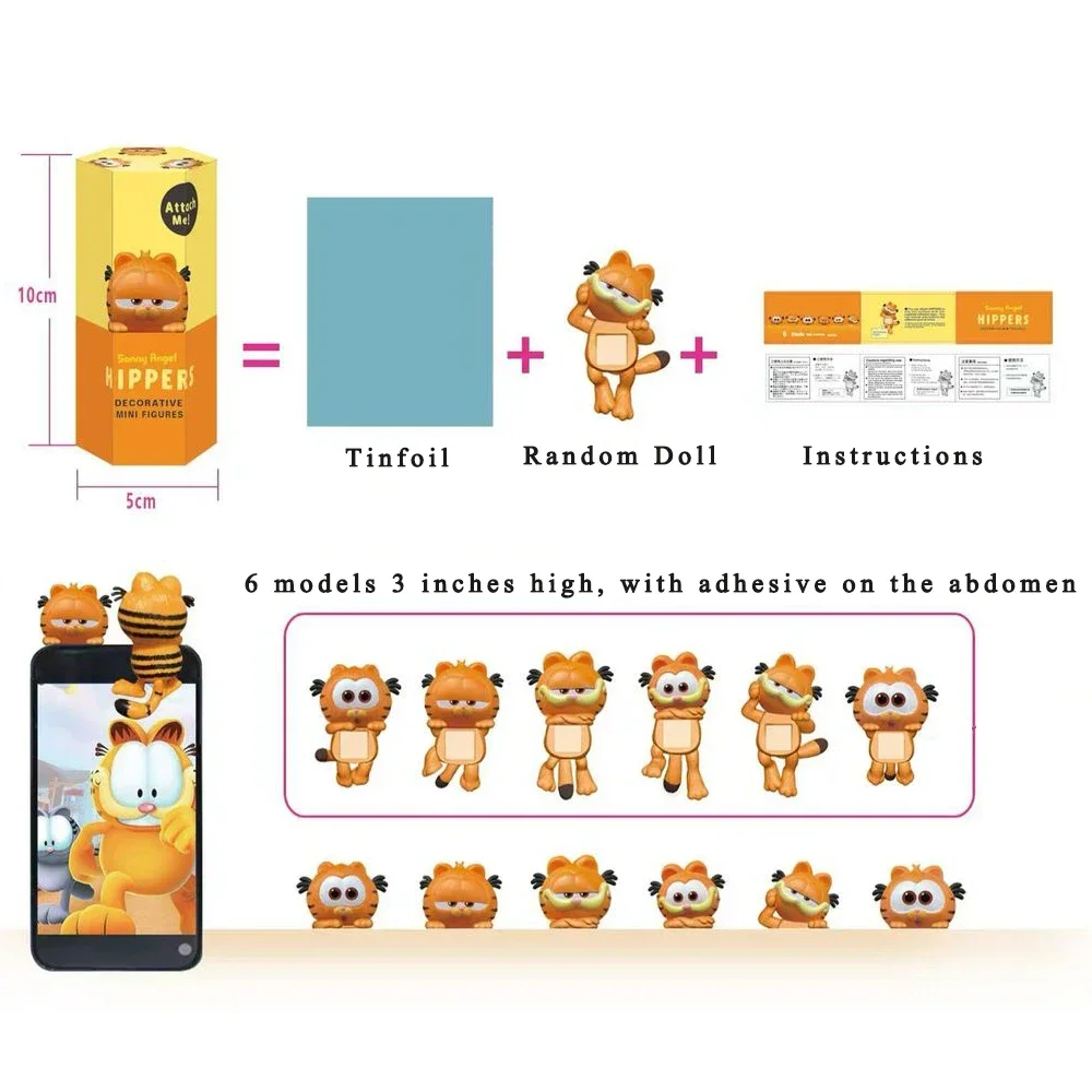 Sonny Angel Garfield Anime Series Accessories Fashion Games Accessories Mini Anime Characters Children's Christmas Birthday Gift