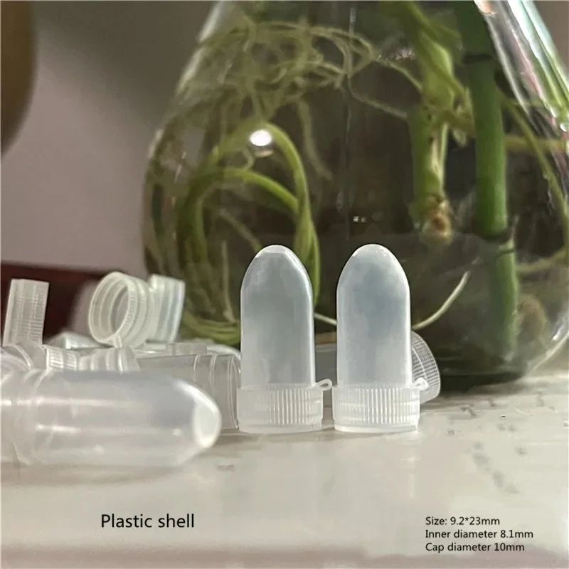 500pcs Empty 1ml Plastic Shell with Cap Antipyretic Plug Shell Capsule Shell Suppository Shell Febrifuge Antifebrile Bottles