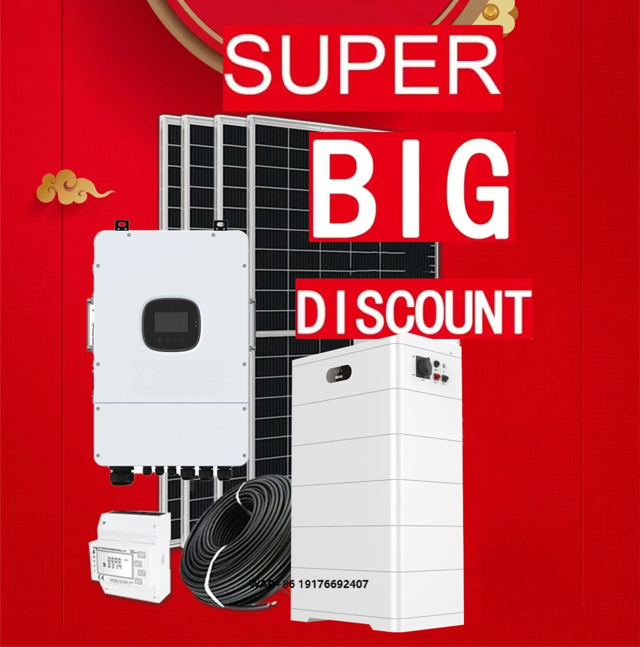 All in One Solution Hybrid ON/OFF Grid Inverter Cheap Price 5kw 10kw Solar Power System Complete Pv Full Set Solar Home System