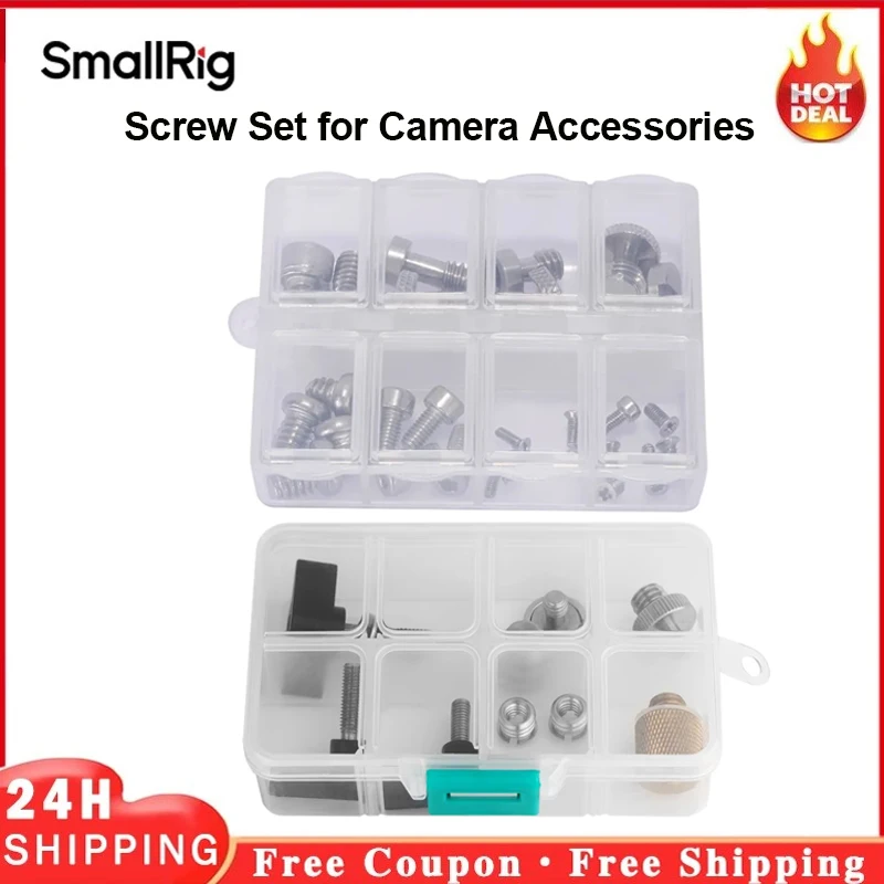

Полный комплект винтов SmallRig 1/4 дюйма, 3/8 дюйма, M2, M2.5, M3, M4 для камеры, клетки, аксессуары, крепления, ручки и пластины, DIY Rig 2326/3995