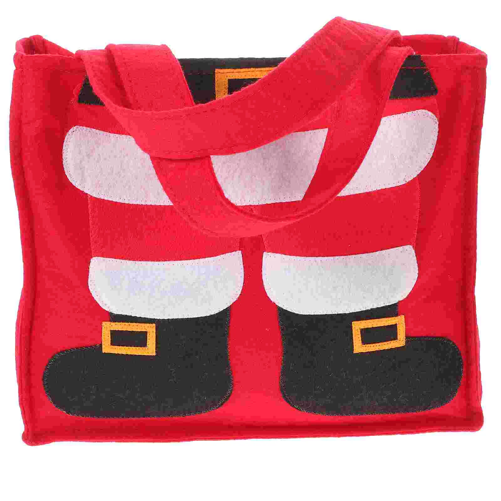 

Portable Candy Bag Christmas Gift for Container Storage Red Favor Bags Non-woven Fabric