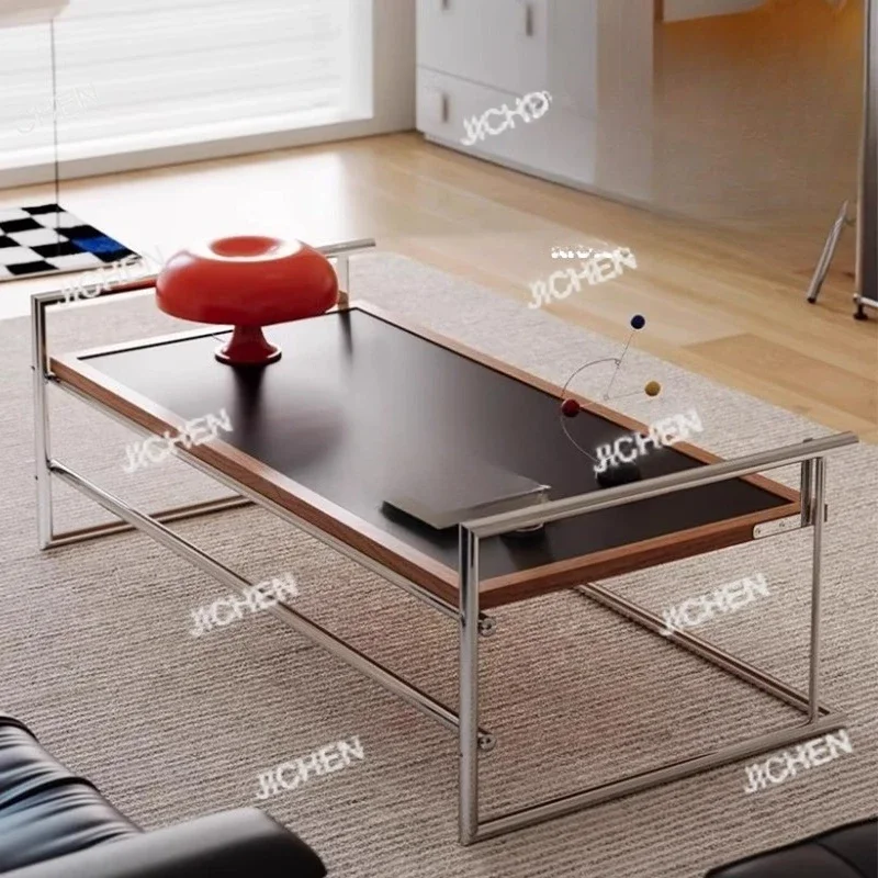 

Журнальный столик HSNordic для маленькой квартиры, дома, современный минималистичный светлый роскошный диван, низкий столик в стиле ретро, журнальный столик из нержавеющей стали