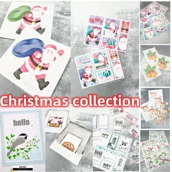 2025 Santa Claus Fireplace Letter Tags Metal Cutting Dies Chickadee Stencil Clear Stamps DIY Scrapbook Handcraft Card Template