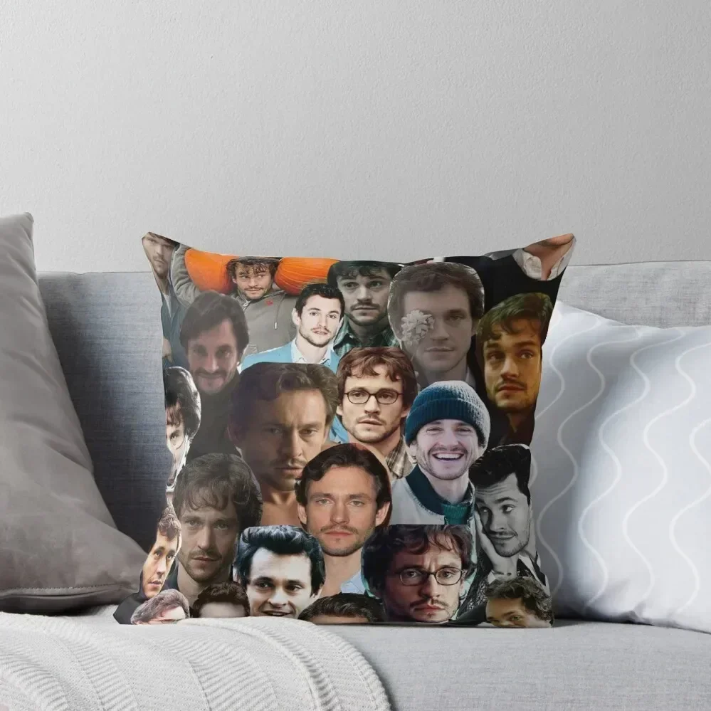 Hugh Dancy Will Graham Collage Throw Pillow Sofa Cover Ornamental Pillow pillows decor home autumn decoration pillow