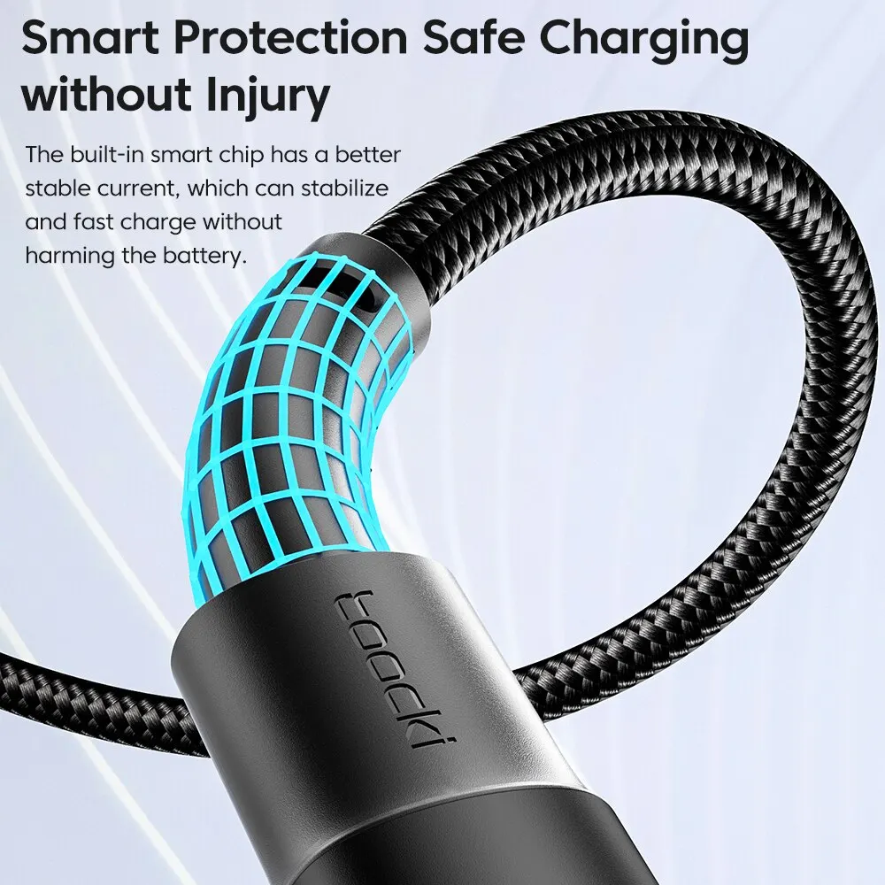 Toocki Cable USB-C Carga Rápida 3A Realme Xiaomi Samsung - imagen 5