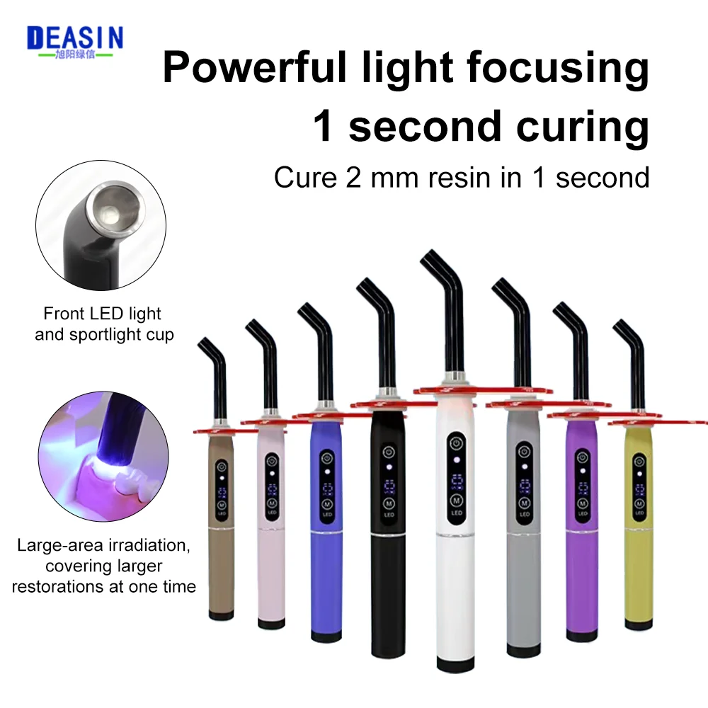 1Set Dental LED Wireless Curing Light Curing Machine Resin Curing Dentist Tool Equipment Cordless US/EU Plug 110V-220V