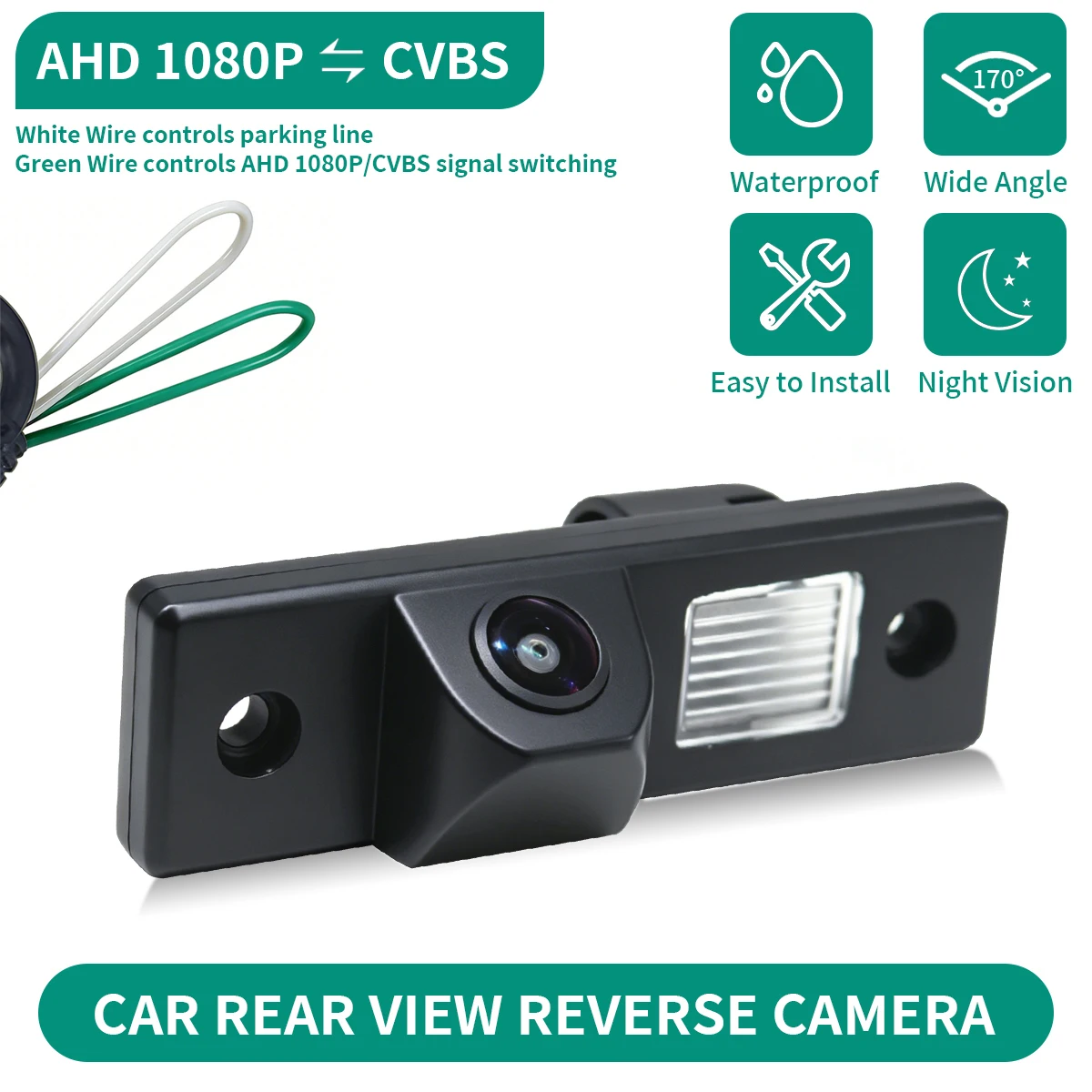 AHD 1080P Car Rear View Backup Camera Fisheye Lens Waterproof For Chevrolet Epica Lova Aveo Captiva Cruze Spark HHR Buick