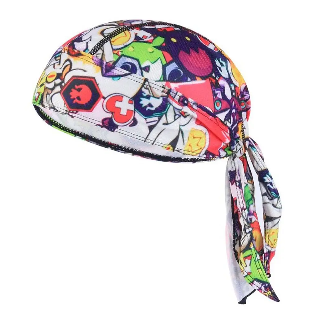 

Head Scarf Sweat Breathable Cycling Cap Quick Dry Printing Pirate Cap Breathable Sunscreen Bandana Headscarf Riding