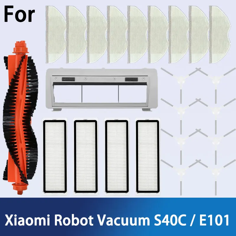 Compatible For (Xiaomi Robot Vacuum S40C / E101  Spare Parts Accessories Kits Main Side brush HEPA Filter