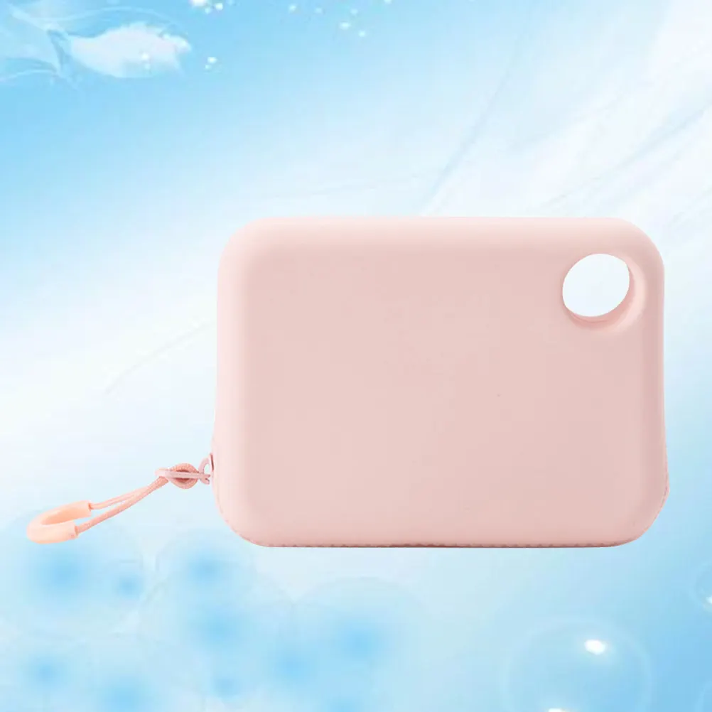 

Портативный силиконовый кошелек для монет, розовый, размер S, водонепроницаемый, минималистичный, маленький кошелек для мелочи, органайзер для монет, наличных и ключей