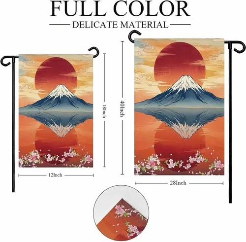 Japanese Cherry Sunsets Garden Flags Double Sided Welcome Yard, 12x18 Inch XXQ
