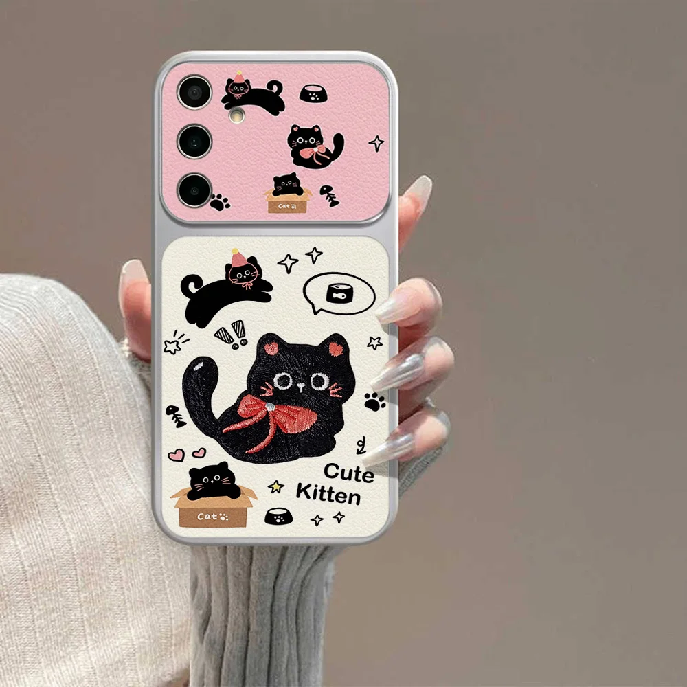 Cute Cat Phone Case For Samsung S25 Ultra S26 S24 S23 A56 A16 A55 A57 A17 A54 A53 A37 A36 A34 A32 A26 A25 A24 A23 A15 A14 A07