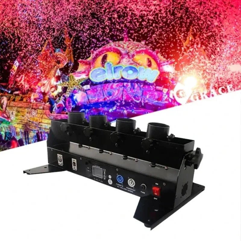 4 Heads Electric Confetti Cannon Launcher Stage for Events - Bulk Packaged